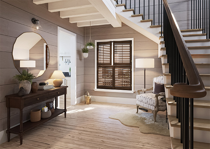 Kensington, Antique Walnut - Tier on Tier Plantation Shutter - Image 7